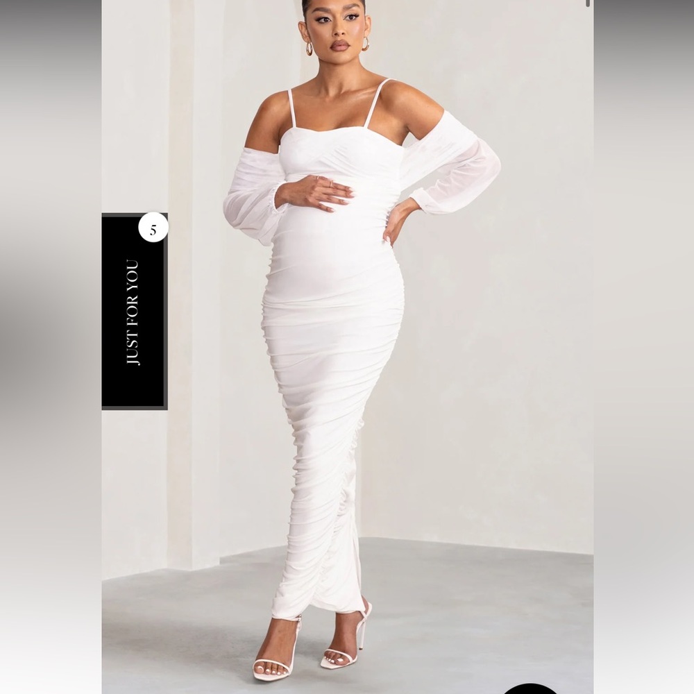 White maternity dress